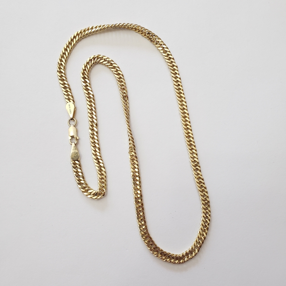 Gold tone 925 sterling silver Chain Necklace - Picture 3 of 11